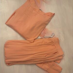 Peachy Athleisure/ Sleep Set with Drawstrings